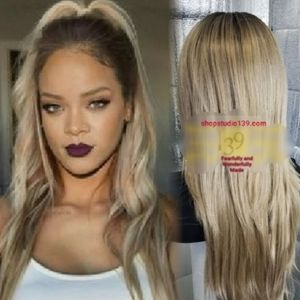Sexy Ash blonde lace front wig with shifting part